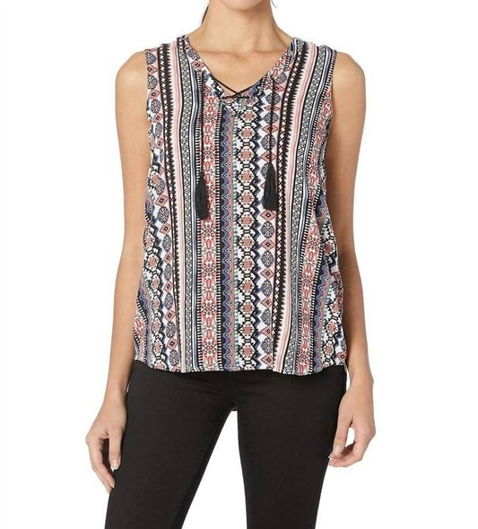 Tribal - PRINTED TIE TOP