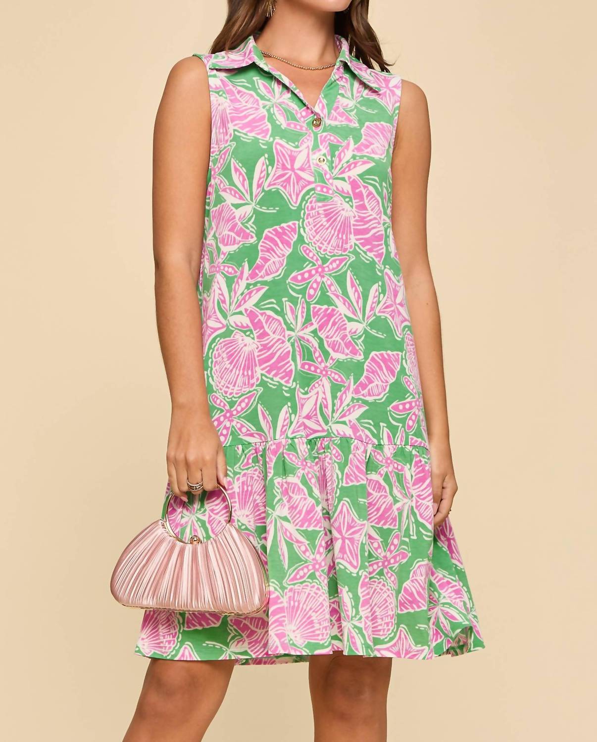 Dear Scarlett Coastal Breeze Collared Summer Dress in aqua mint - women's dress