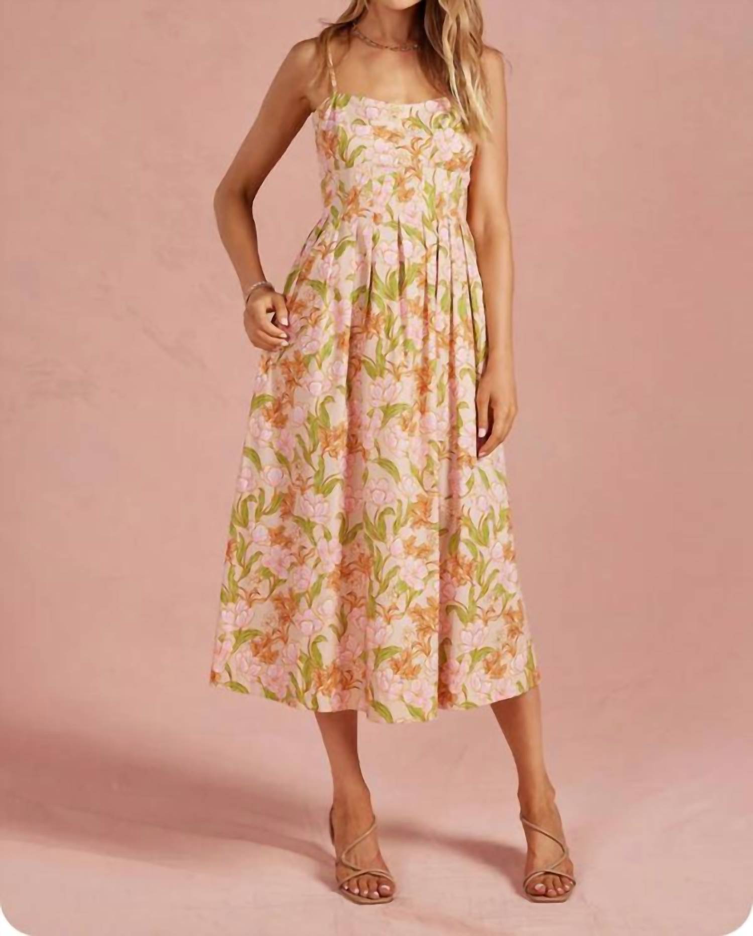 Strut & Bolt - Parisian Tulip Floral Midi Dress