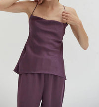 Crescent - Emberly Cowl Neck Satin Top