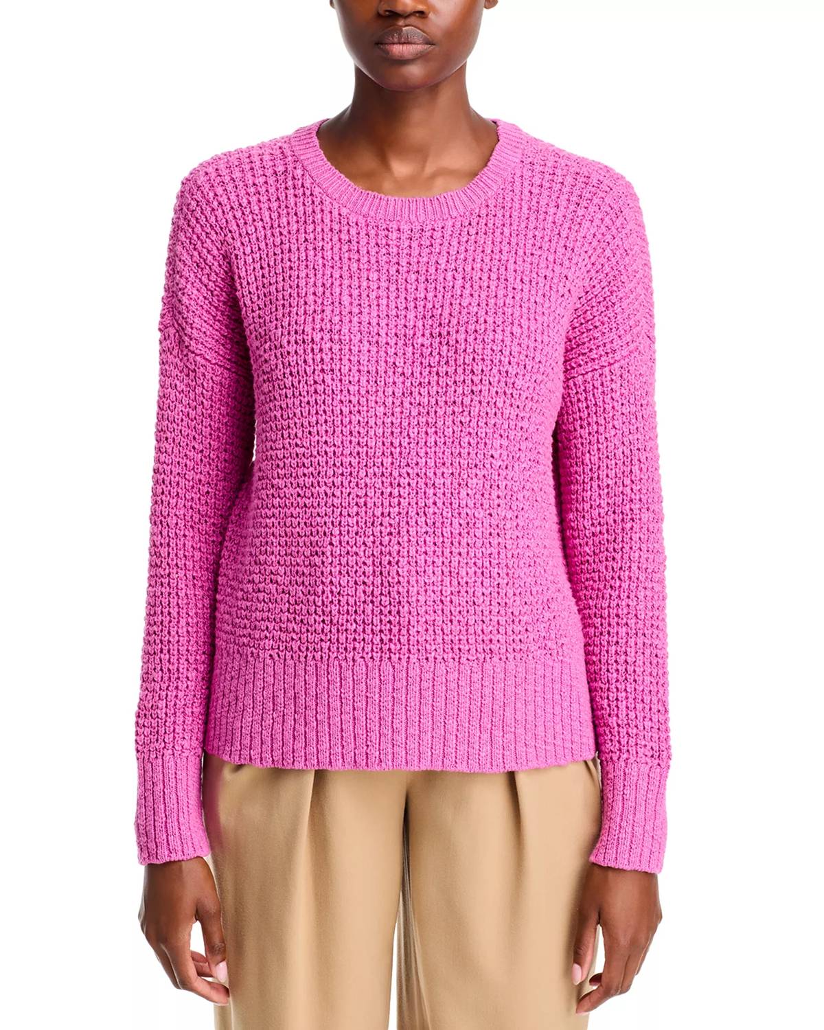 Eileen Fisher - Crewneck Knit Pullover Cotton Sweater