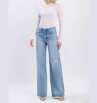 Vervet By Flying Monkey - Felicity High Rise Baggy Wide Jeans