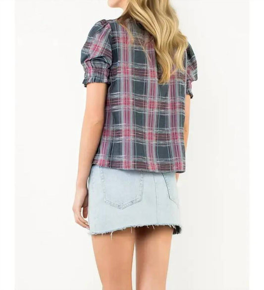 Thml - Catherine Plaid V Neck Top