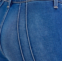 CELLO Mid-rise Flare Jeans in medium wash blue - women's jeans - view 6