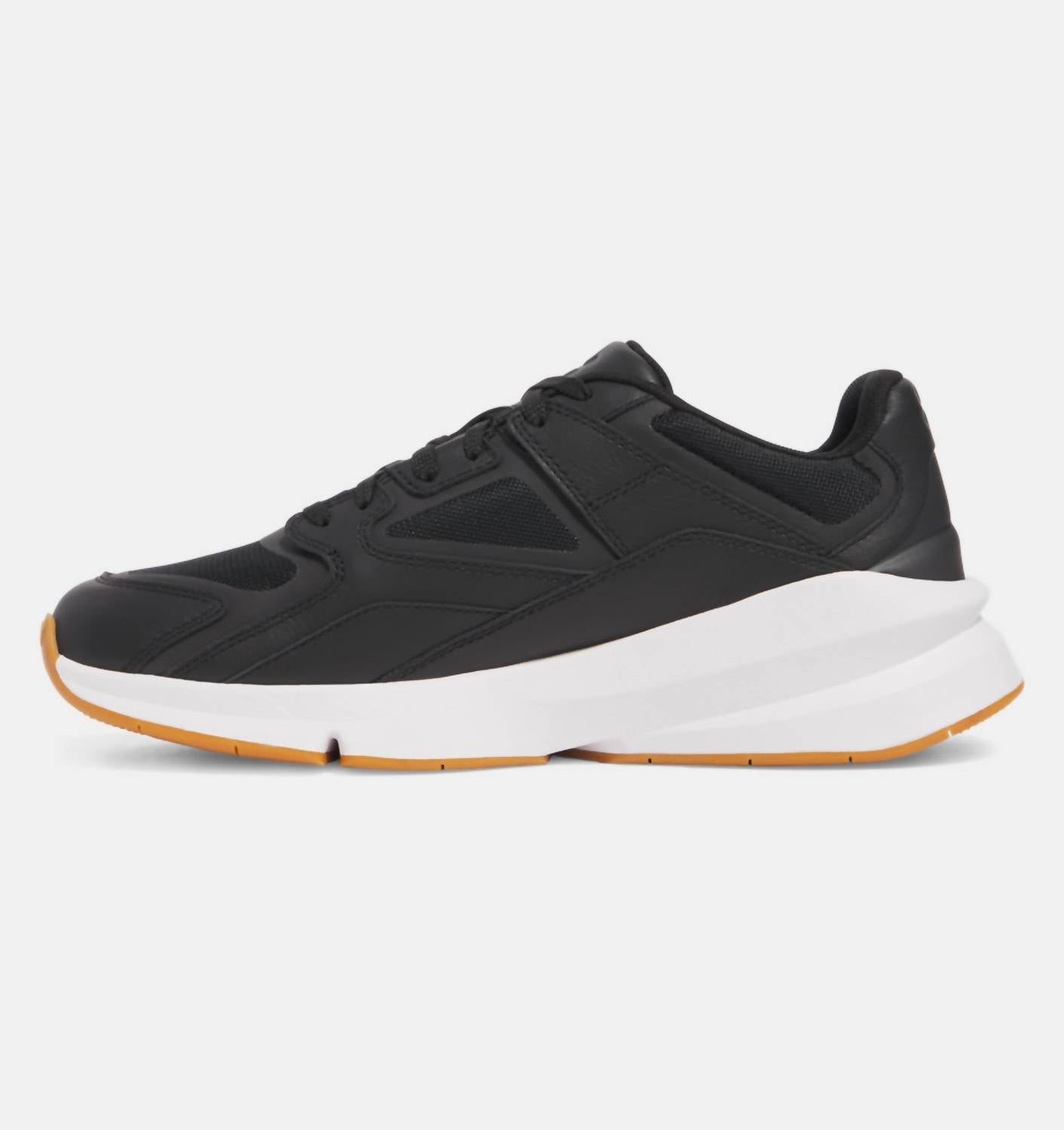 UNDER ARMOUR Unisex Forge 96 Leather Shoes in black white - men's sneaker - alternate view