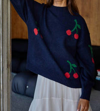 By Together - Cherry Print Sweater