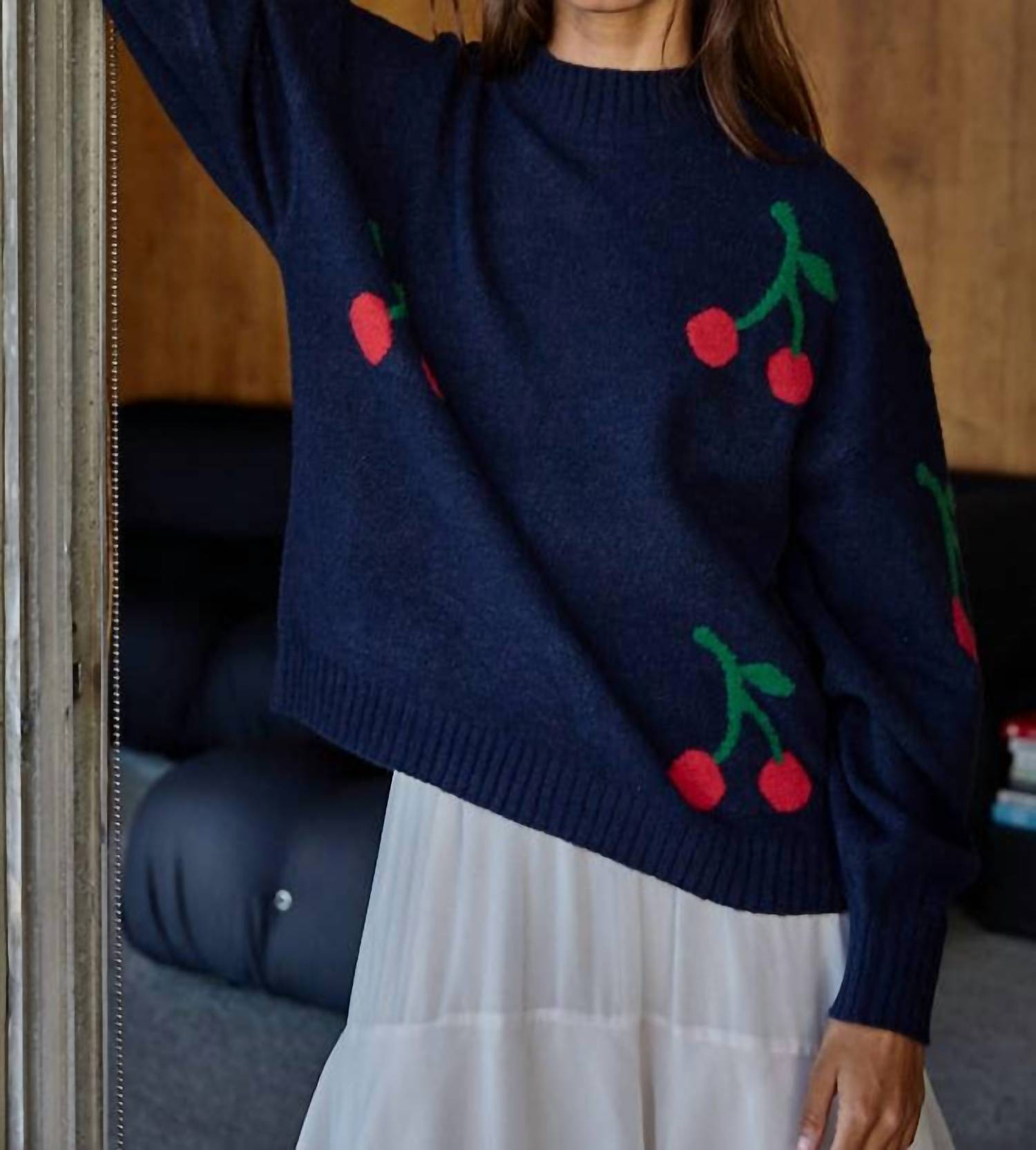 By Together - Cherry Print Sweater