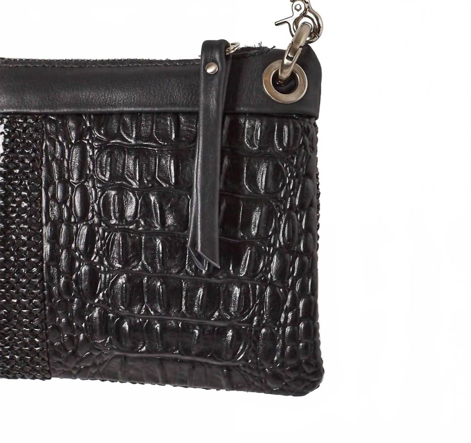 Daniella Lehavi Women's Malika Clutch Bag in black shimmer - women's bag - alternate view