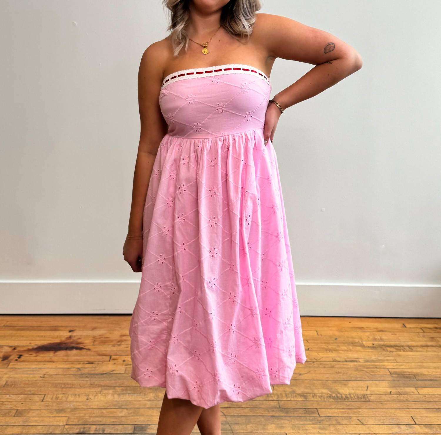Polagram - Solene Eyelet Midi Dress