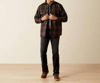 ARIAT Men's Hawthorn Retro Shirt Jacket in dark plaid - men's jacket