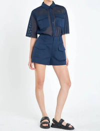Grey Lab - High-waisted Flap Pocket Short