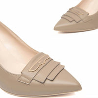 NeroGiardini Women's Nappa Torba Pump in tan - women's heels - alternate view