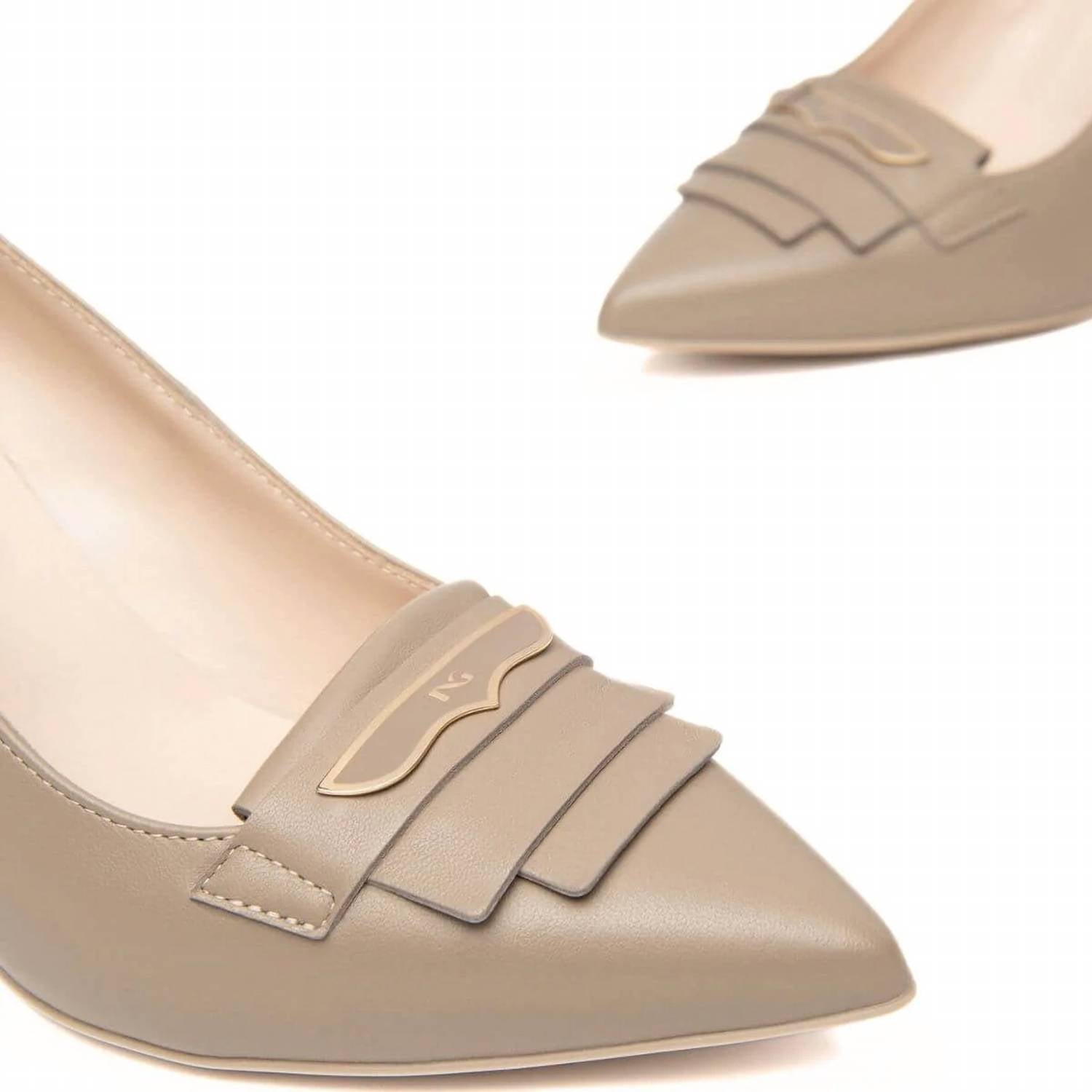 NeroGiardini Women's Nappa Torba Pump in tan - women's heels - alternate view