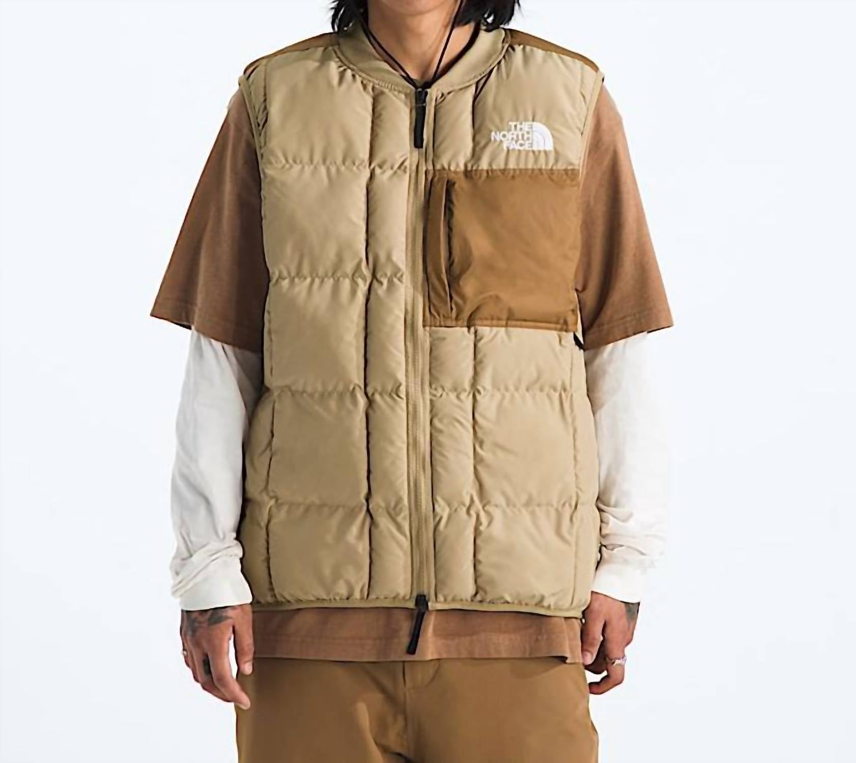 THE NORTH FACE Unwind Sleeveless Vest in khaki stone utility brown - men's jacket