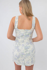Storia - Hydrangea Haze Floral Eyelet Mini Dress