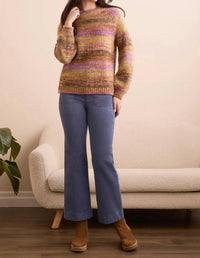 Tribal - Boucle Yarn Dye Mock Neck Sweater