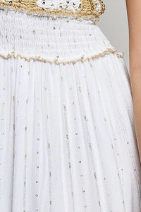 Pol - Corfu Crochet Sequin Metallic Halter Maxi Dress