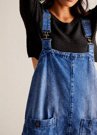 Sweetkama - Backroad Denim Overall Mini Dress
