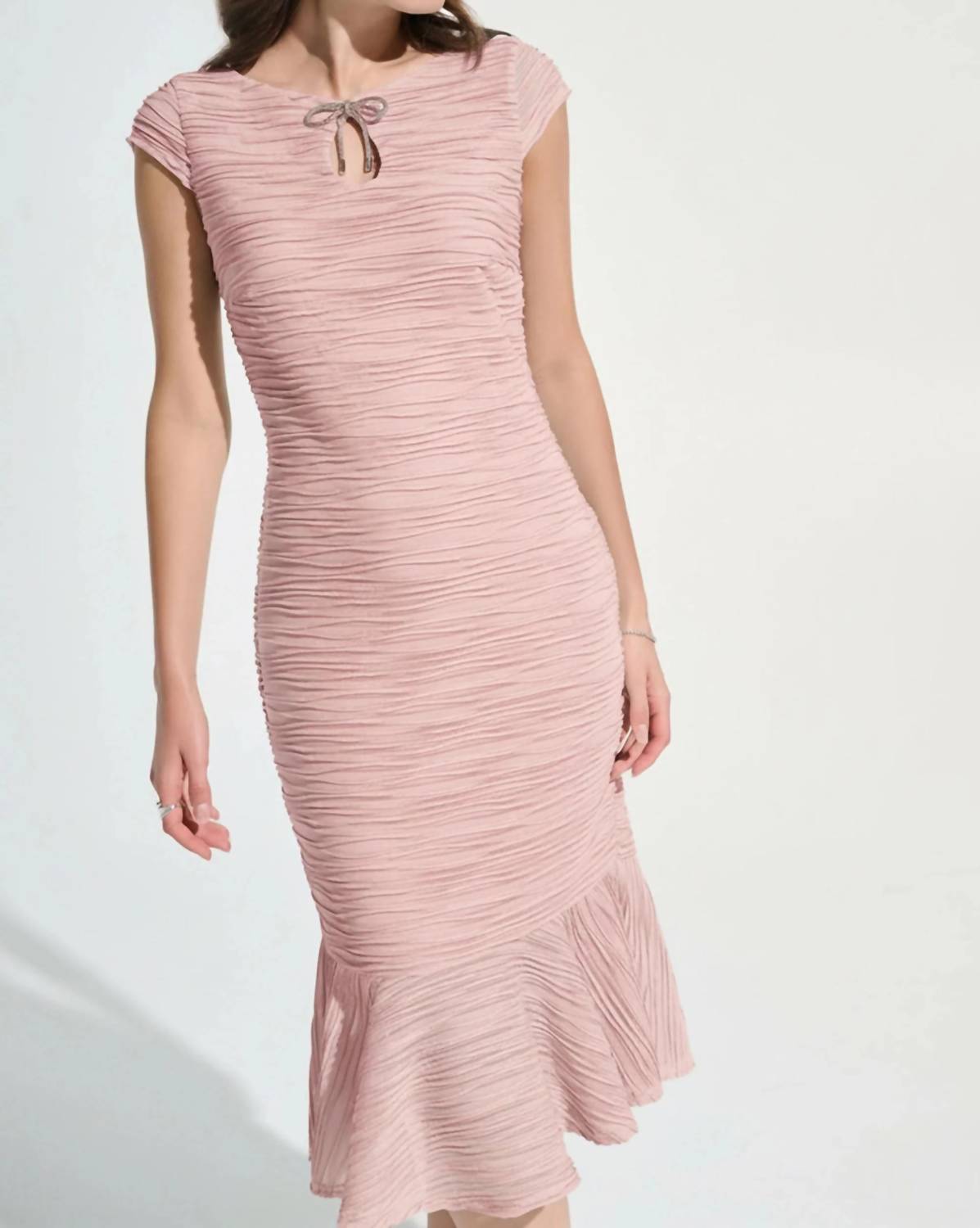 Joseph Ribkoff - Cascade Knit Flounce Dress