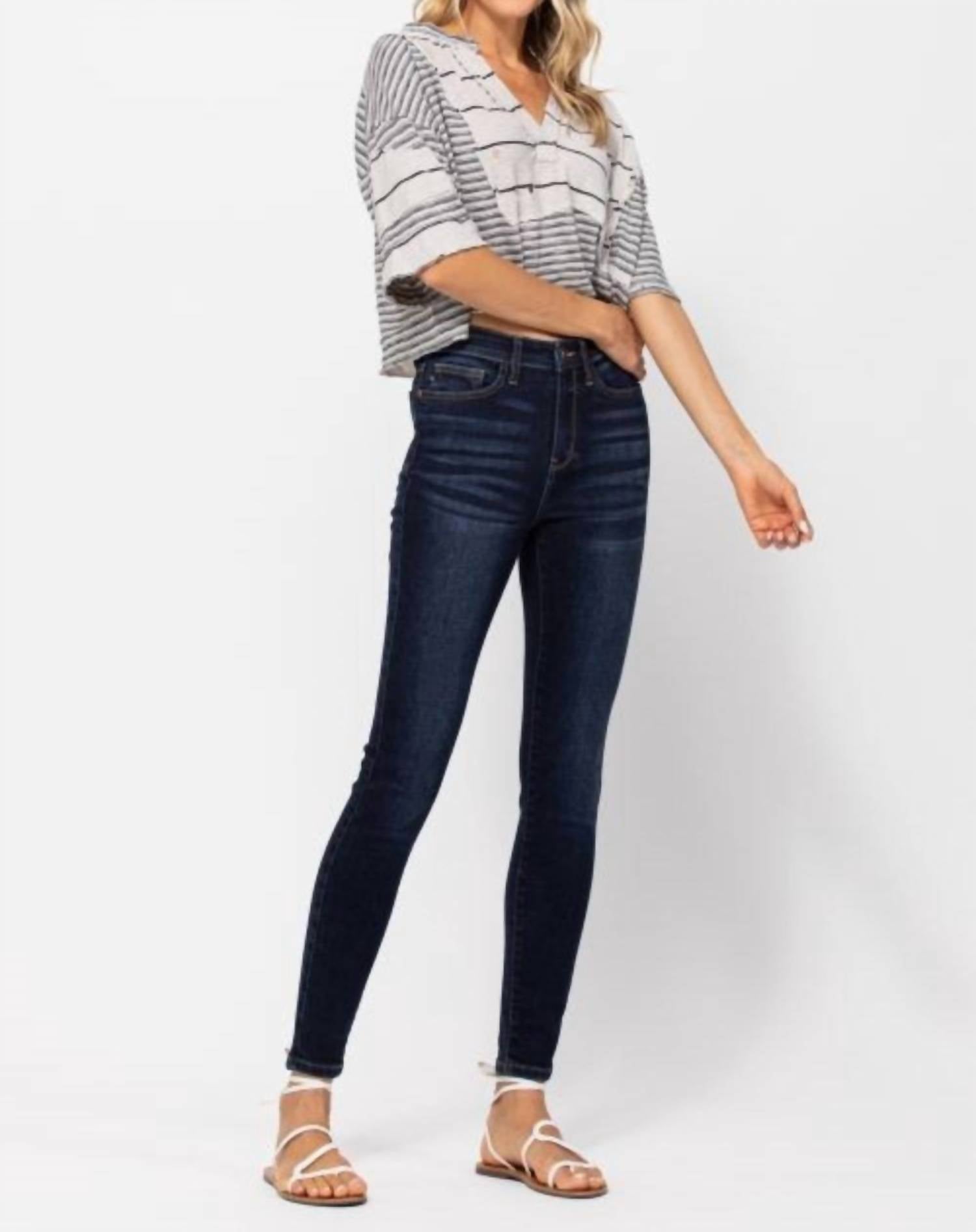 Judy Blue - Women's High Waist Original Non Distressed Skinny Fit Jeans