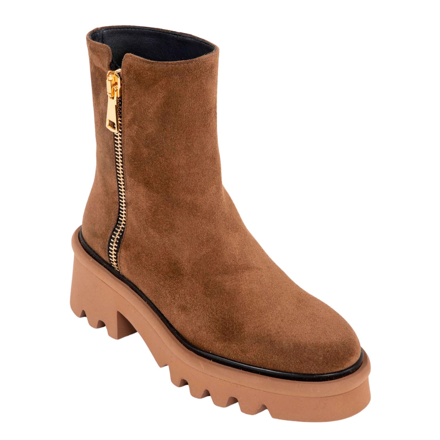 Homers Women's Lys Heeled Ankle Boot in crosta sandalo - women's shoe - alternate view