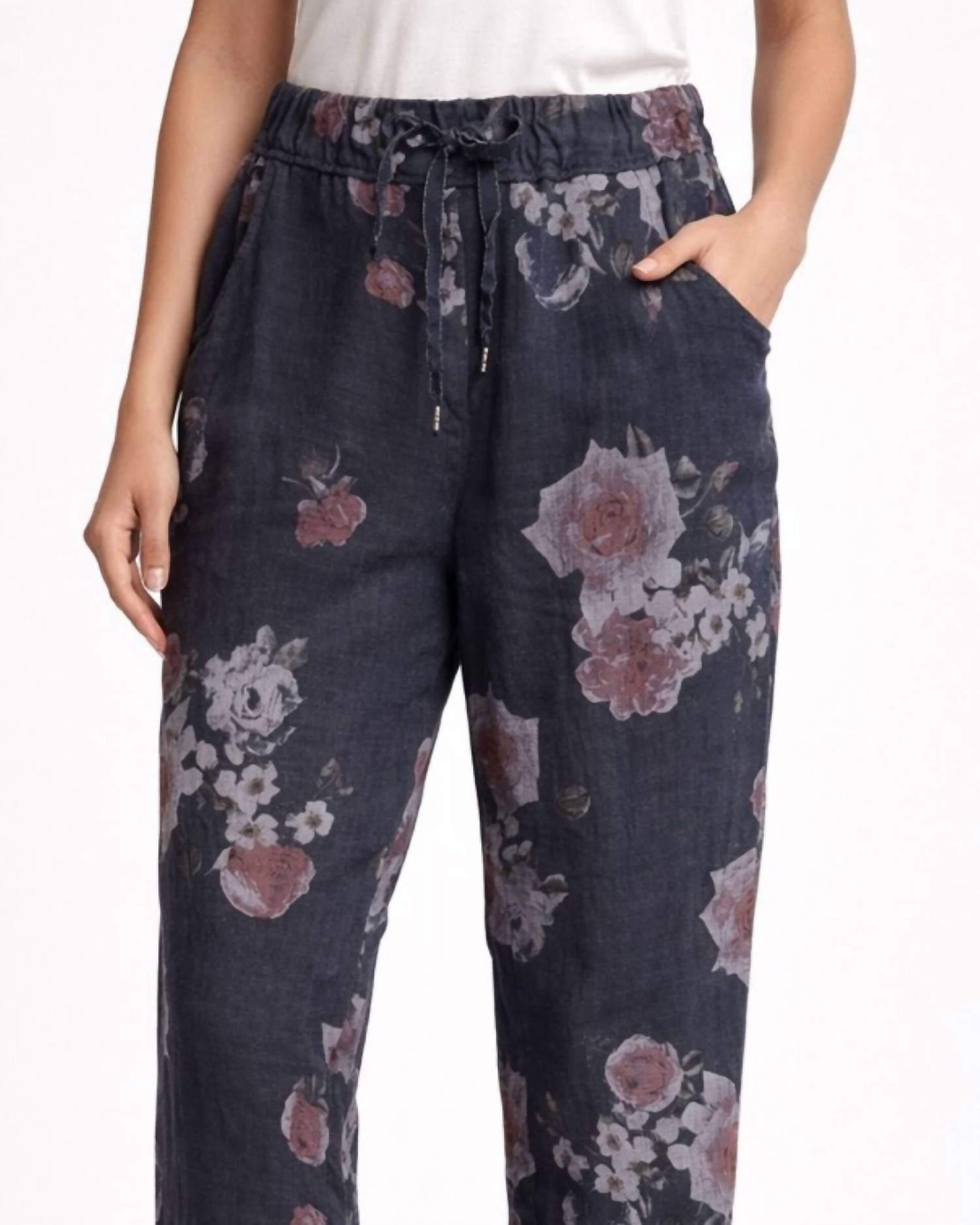 Tempo Paris - Floral Linen Pant