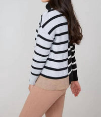 Renuar - Striped Knit Turtle Neck Sweater