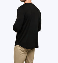 Cuts - Long Sleeve Henley Curve Top