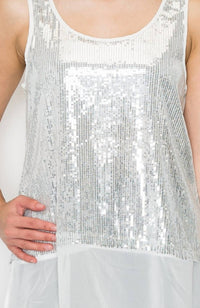 Sequin & Chiffon Tank