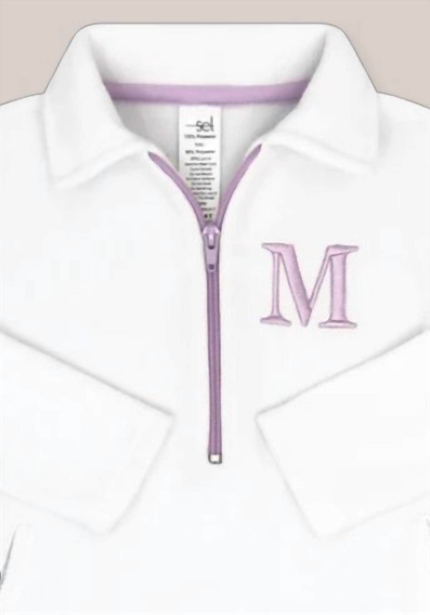 Set Athletics - Girls' Heather Half Zip Sweater