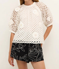 Marie Oliver - Doro Eyelet Top