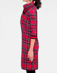 GRETCHEN SCOTT Duke Of York Everywhere Dress in red multi - women's dress - detail view