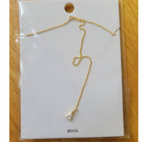 Pretty Simple - Women's Crystal Teardrop Y Necklace