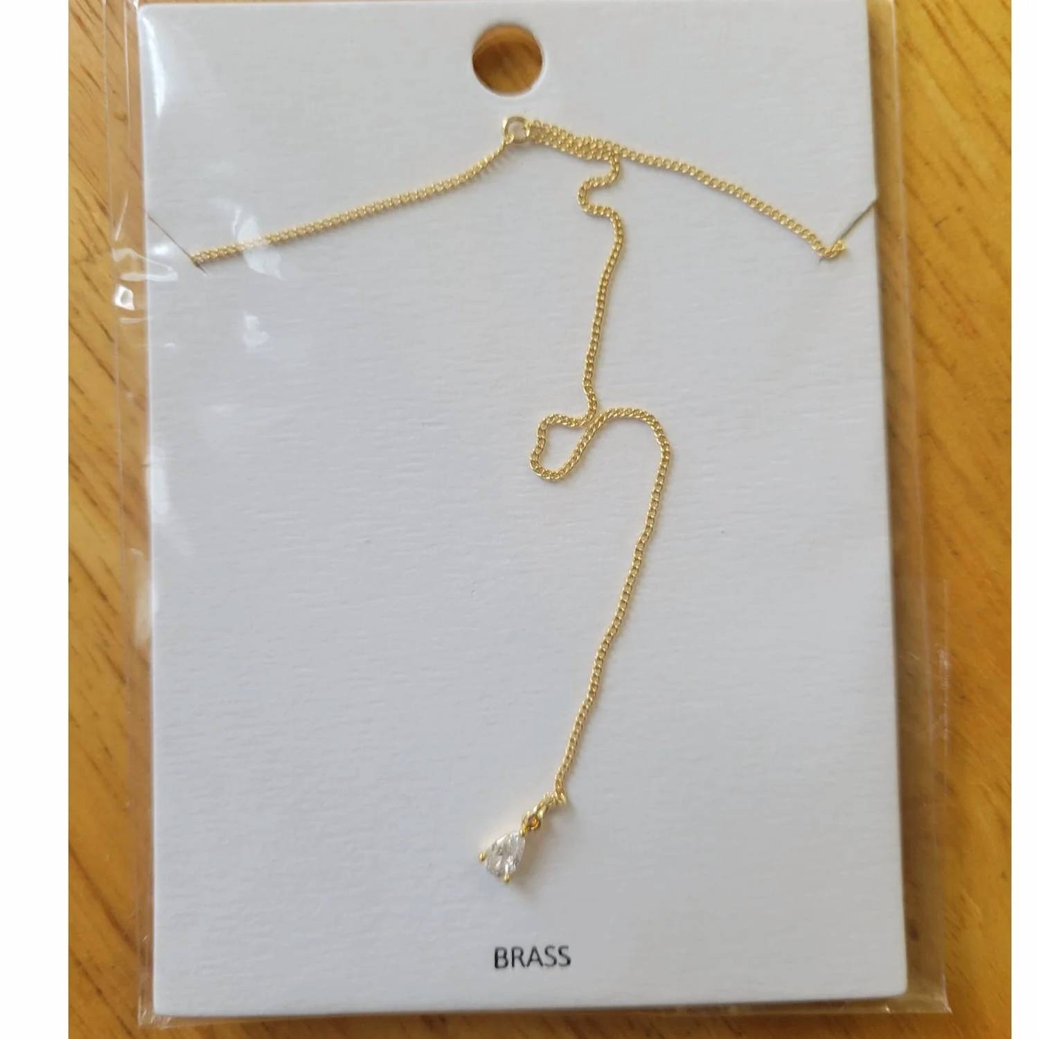 Pretty Simple - Women's Crystal Teardrop Y Necklace