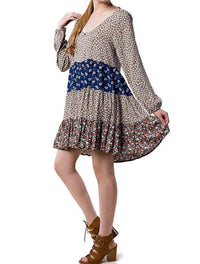 Kori - Mixed Print Tie Back Dress