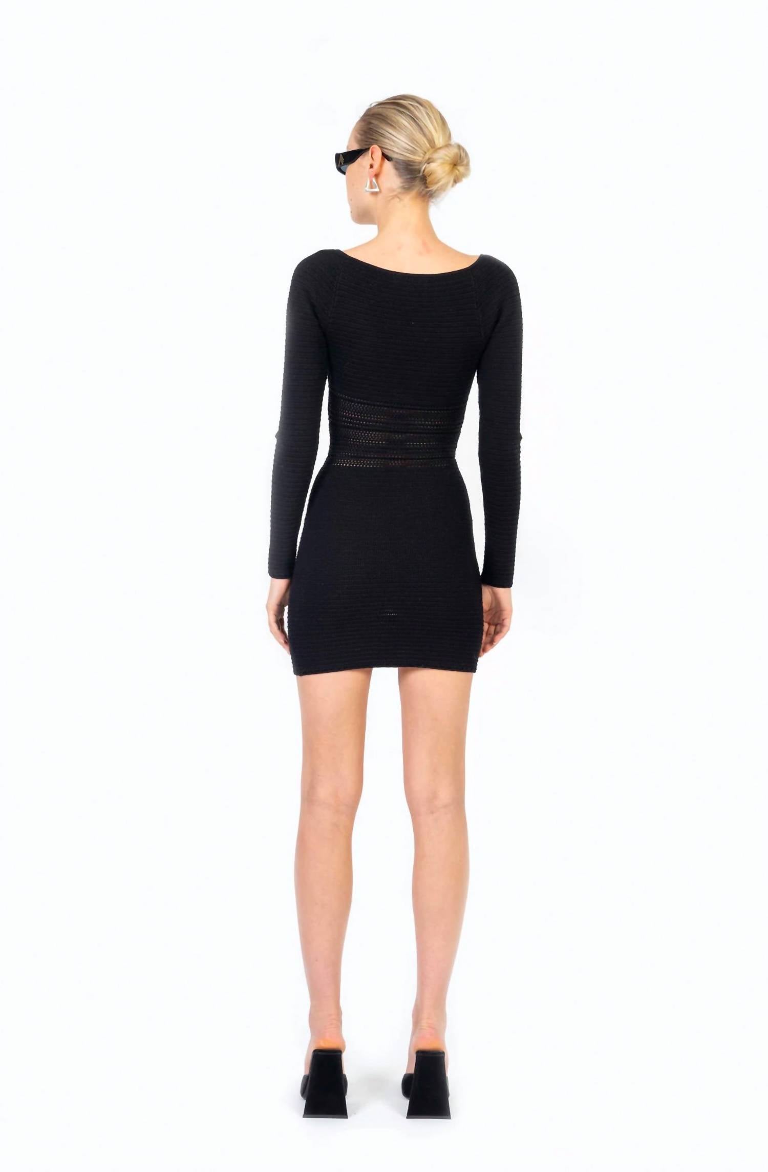 Ronny Kobo - Rivera Crochet Knit Mini Dress