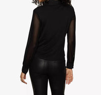 Sanctuary - Fitted Mesh Button Down Shirt