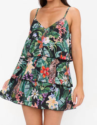 Show Me Your Mumu Suarez Ruffle Dress in jungle mirage print - women's dress