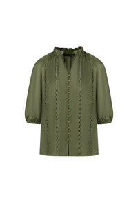 G.D.S. Isabetta Blouse in khaki - women's blouse - view 4