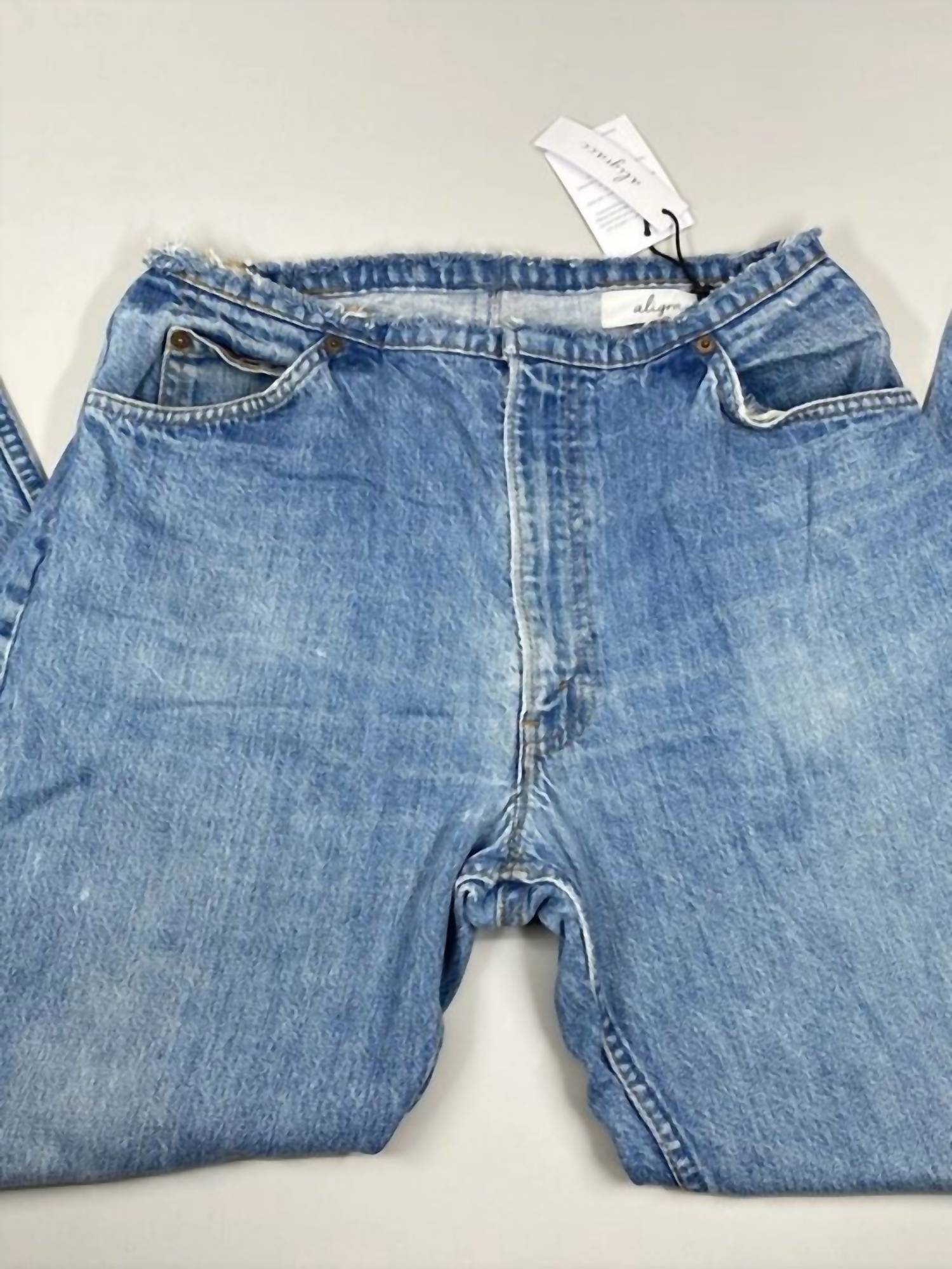 Aligrace - Women's Undone Mini Rise Straight Jeans