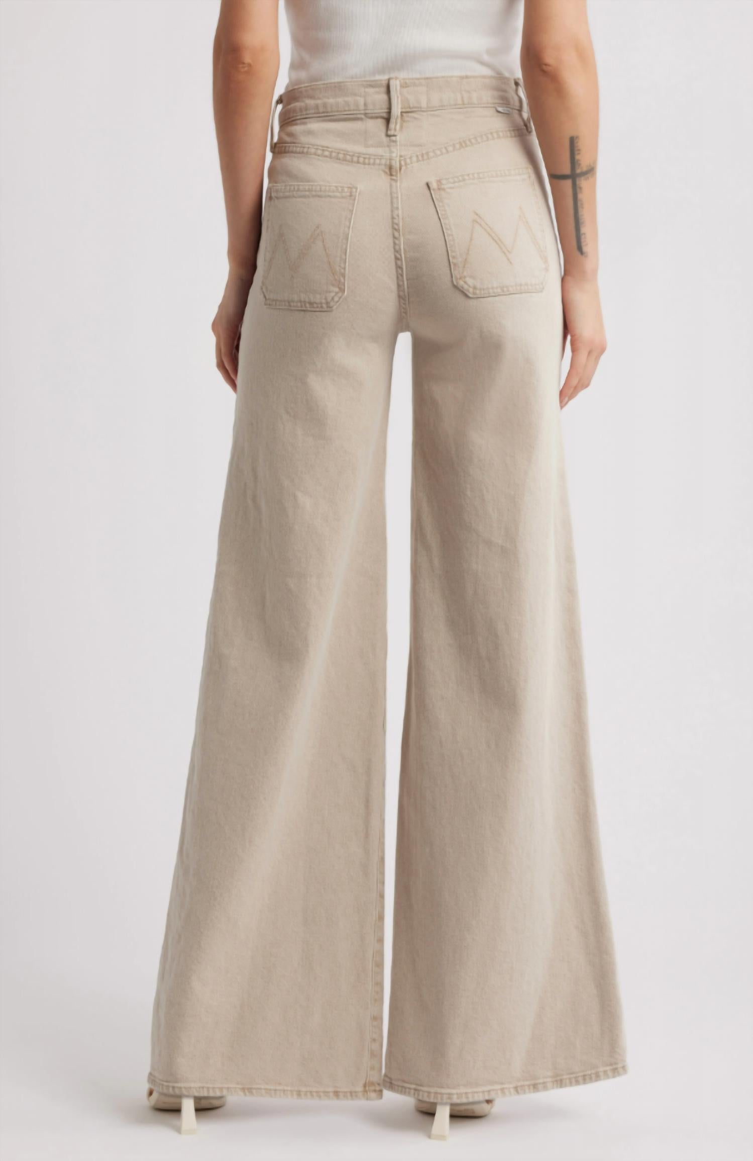 Mother - Undercover Sneak Patch Pocket Wide Leg Jeans