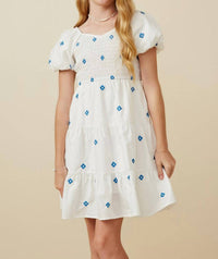 Hayden Girls - Blue Daisy Cotton Dress