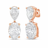 Diana M Jewels - Women's Pear Lab-Grown Diamond Stud Earrings (15.00 Ct TCW) - Grand