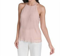 Calvin Klein - Pleated Chiffon Halter Top