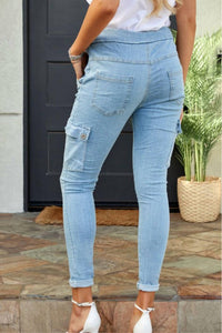 Venti6 - Sequin Pocket Crinkle Jogger Pants