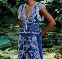 Farm Rio - Romantic Richelieu Maxi Dress
