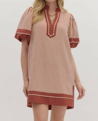 Entro - Beauty Stripe Mini Dress