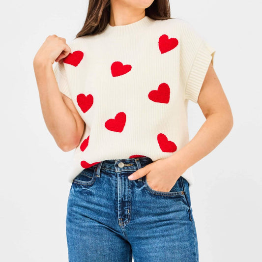 Mary Square - Josie Mini Hearts Sweater