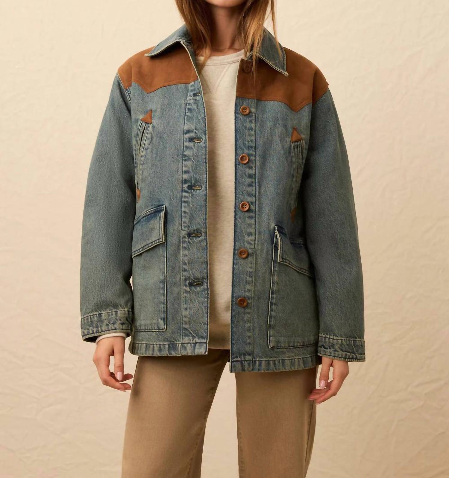 Faherty - Ridge Back Denim Suede Jacket