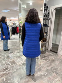 Lulu-B - Long Silver Puffer Vest